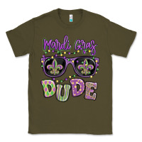 Army Green mardi gras dude Classic Tee - MaliasSmallBusiness