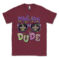 Burgundy mardi gras dude Classic Tee - MaliasSmallBusiness