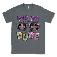 Charcoal Heather mardi gras dude Classic Tee - MaliasSmallBusiness