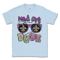 Dusty Blue mardi gras dude Classic Tee - MaliasSmallBusiness