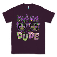 Plum mardi gras dude Classic Tee - MaliasSmallBusiness