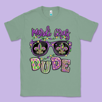 Mardi Gras Dude Classic Tee Designed By Maliassmallbusiness