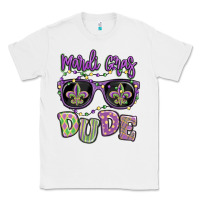 White mardi gras dude Classic Tee - MaliasSmallBusiness