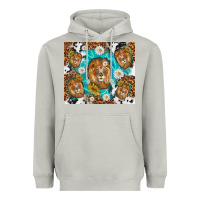 Moon Dust lion with leopard and cowhide pattern Heavyweight Hoodie - TumblerDesignByShophia