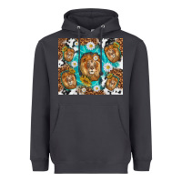 Smoke lion with leopard and cowhide pattern Heavyweight Hoodie - TumblerDesignByShophia