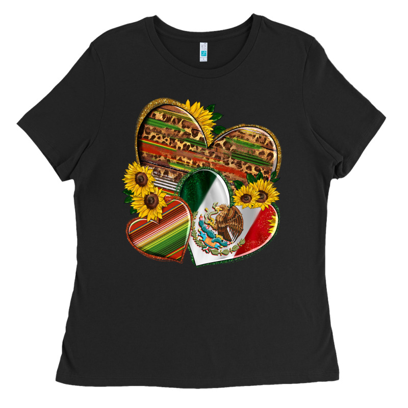 Mexico Heart And Sunflower Ladies Tee by HRA Design Shop | Teevron