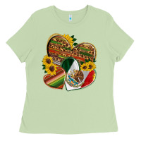 Matcha mexico heart and sunflower Ladies Tee - HRA Design Shop