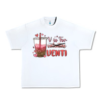 White v is for valentine venti Urban Heavy Tee - MaliasSmallBusiness