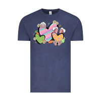 Vintage Denim easter hearts Vintage Tee - MaliasSmallBusiness
