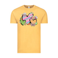 Vintage Mustard easter hearts Vintage Tee - MaliasSmallBusiness