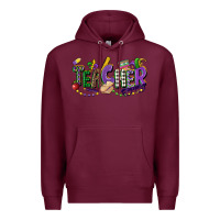 Burgundy teacher mardi gras Premium Hoodie - CowGirlArtShop
