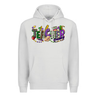 Dove Grey teacher mardi gras Premium Hoodie - CowGirlArtShop