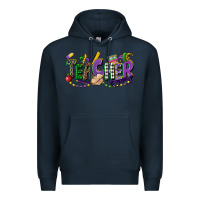Navy teacher mardi gras Premium Hoodie - CowGirlArtShop