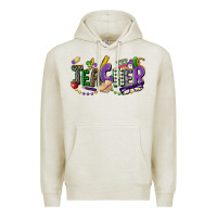 Oatmeal Heather teacher mardi gras Premium Hoodie - CowGirlArtShop