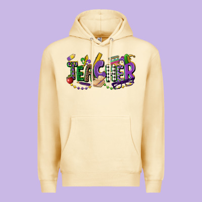 Teacher Mardi Gras Premium Hoodie Designed By Cowgirlartshop