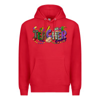 Red teacher mardi gras Premium Hoodie - CowGirlArtShop