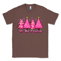 Chestnut Tis the Season Pink Trees Classic Tee - CowhideDigitalArt
