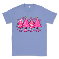 Colony Blue Tis the Season Pink Trees Classic Tee - CowhideDigitalArt