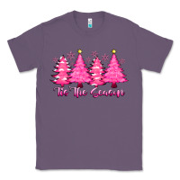 Lavender Tis the Season Pink Trees Classic Tee - CowhideDigitalArt