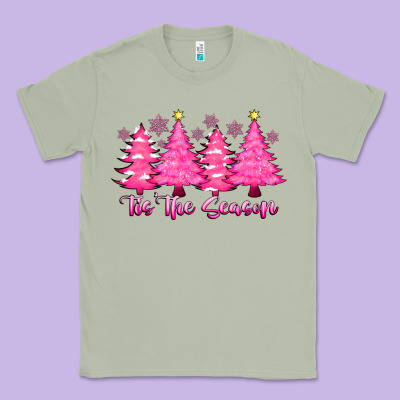 Tis The Season Pink Trees Classic Tee Designed By Cowhidedigitalart