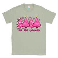 Matcha Tis the Season Pink Trees Classic Tee - CowhideDigitalArt