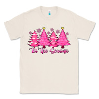 Natural Tis the Season Pink Trees Classic Tee - CowhideDigitalArt