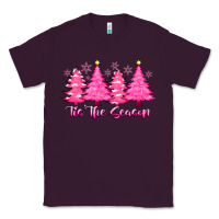Plum Tis the Season Pink Trees Classic Tee - CowhideDigitalArt
