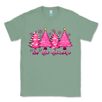 Sage Tis the Season Pink Trees Classic Tee - CowhideDigitalArt