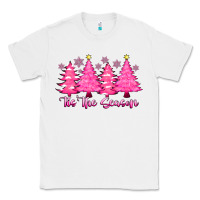 White Tis the Season Pink Trees Classic Tee - CowhideDigitalArt