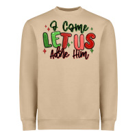 Mushroom o come let us adore him christmas Heavyweight Sweatshirt - MaliasSmallBusiness