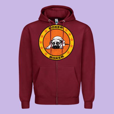 Boxer Zipper Hoodie Designed By Bettercallsaul