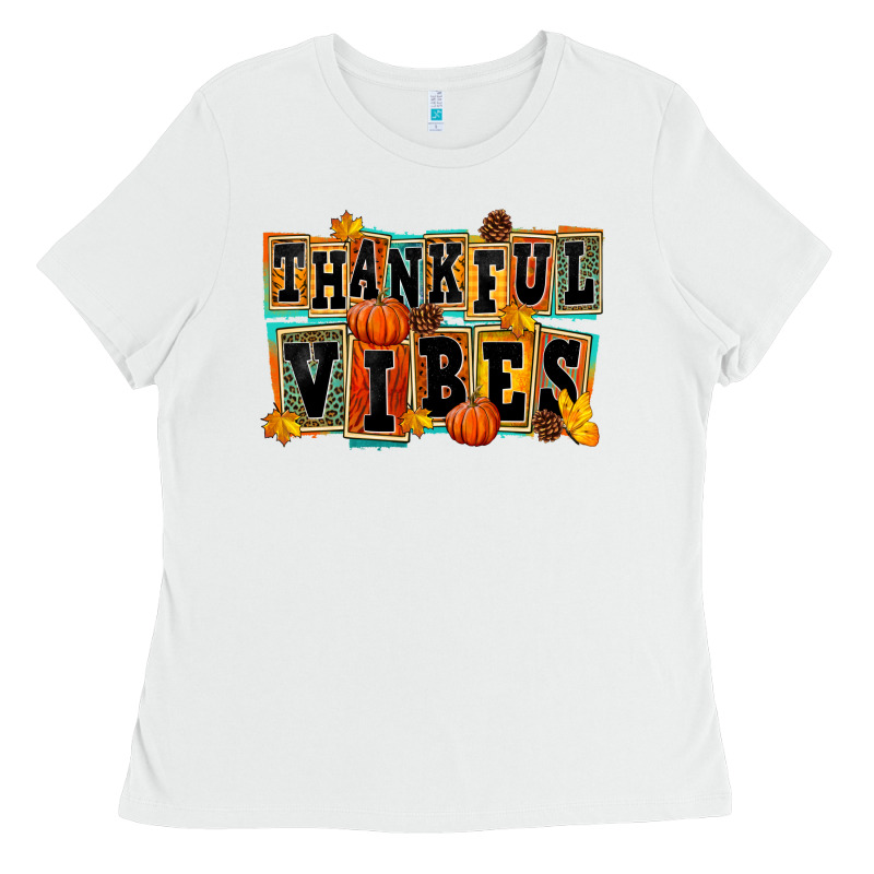 Thankful Vibes Ladies Tee by FaDigitalArtStudio | Teevron