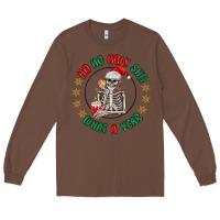 Chestnut ho ho holly shit skeleton santa Long Sleeve Tee - MaliasSmallBusiness