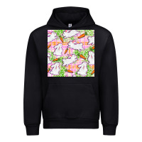 Black Easter Bunnies With Carrots Seamless Pattern Urban Hoodie - BundleAndBundleShop