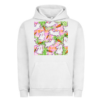 Pigment Lunar Rock Easter Bunnies With Carrots Seamless Pattern Urban Hoodie - BundleAndBundleShop