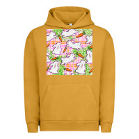 Pigment Peanut Butter Easter Bunnies With Carrots Seamless Pattern Urban Hoodie - BundleAndBundleShop