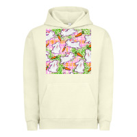 Pigment Pistachio Easter Bunnies With Carrots Seamless Pattern Urban Hoodie - BundleAndBundleShop