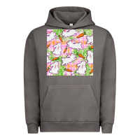 Pigment Tornado Easter Bunnies With Carrots Seamless Pattern Urban Hoodie - BundleAndBundleShop