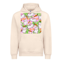 Sandshell Easter Bunnies With Carrots Seamless Pattern Urban Hoodie - BundleAndBundleShop
