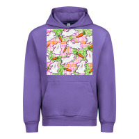 Tulip Easter Bunnies With Carrots Seamless Pattern Urban Hoodie - BundleAndBundleShop
