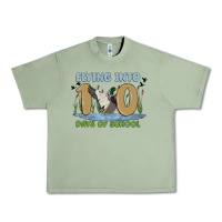 Oil Green flying into 100 days of school Urban Heavy Tee - MaliasSmallBusiness