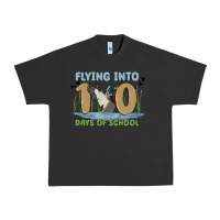 Pigment Black flying into 100 days of school Urban Heavy Tee - MaliasSmallBusiness