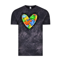 Cloud Black autism heart Vintage Tee - JahusDesignShop