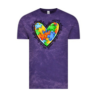 Cloud Purple autism heart Vintage Tee - JahusDesignShop