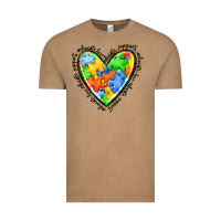 Vintage Coffee autism heart Vintage Tee - JahusDesignShop