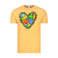 Vintage Mustard autism heart Vintage Tee - JahusDesignShop
