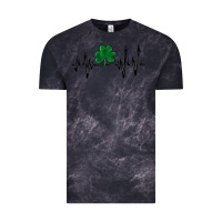 Cloud Black shamrock heartbeat Vintage Tee - MaliasSmallBusiness