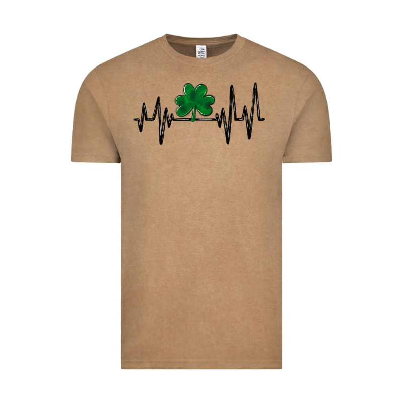 Shamrock Heartbeat Vintage Tee by MaliasSmallBusiness | Teevron