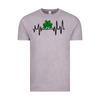 Vintage Zinc shamrock heartbeat Vintage Tee - MaliasSmallBusiness