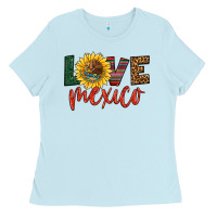 Baby Blue love mexico Ladies Tee - HRA Design Shop